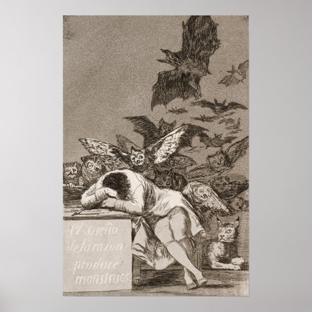 Poster Goya - O Sono Da Razão Produz Monstros 1799 (Frente)