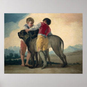 Poster Goya - Rapazes Com Mastiff 1786