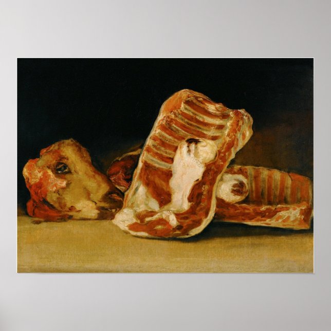Poster Goya - Still Life With Head Of Ram 1810 (Frente)