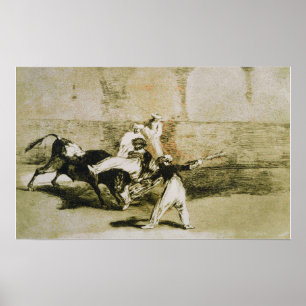 Poster Goya - Um mouro apanhado pelo touro