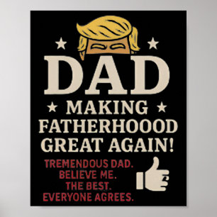 Poster Gr de paternidade do Fazer de diversão com tema de