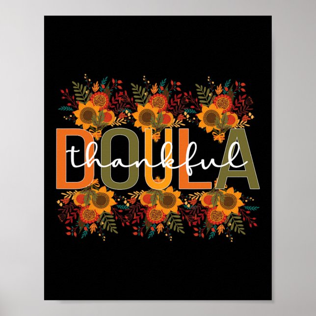 Poster Graças Doula Ação de Graças Pós-parto Doula (Frente)