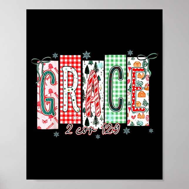 Poster Grace Christmas Santa Coquette Bow Women Girls  (Frente)