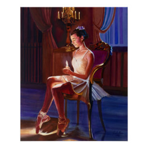 Pôster Graceful Balé Dancer por Candlelight