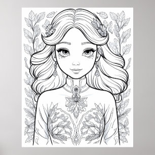 Poster Graceful Bloom: Um Símbolo da Elegância Natural