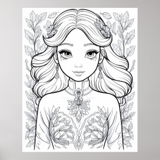 Poster Graceful Bloom: Um Símbolo da Elegância Natural