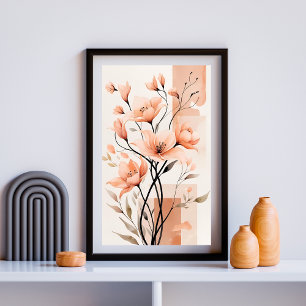 Poster Graceful Blush Blooms