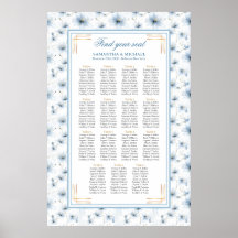 Graceful Watercolor Pastel Blue Dourado