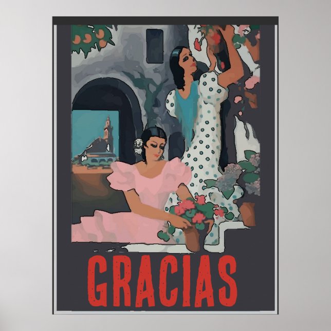 Poster GRACIAS, Adicionar Texto (Frente)
