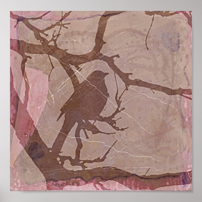 Pôster Grackle Grunge 2 (Frente)