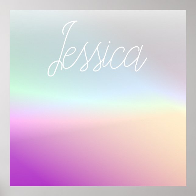 Poster Gradações de Ombre Coloridas legal e seu Script (Frente)