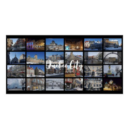 Pôster Grade 24 Colagem de Fotos em Grid Viagem Personali