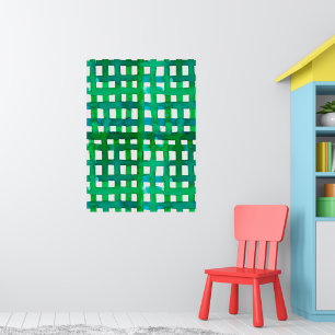 Poster Grade de aquarela - verde