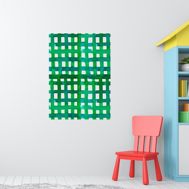 Poster Grade de aquarela - verde (Berçário 1)