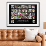 Poster Grade de Colagem de 30 Fotos - Caixa de texto - br<br><div class="desc">Use 30 fotos SQUARE para criar uma colagem pessoal de fotos. Este layout moderno e limpo inclui um bloco de texto em uma fonte san serif para adicionar um nome de família ou um nome. A cor de fundo pode ser alterada na área personalizar. ***Para obter melhores resultados para este...</div>