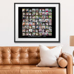 Poster Grade de Colagem de Fotos 72 Quadrados com Texto -<br><div class="desc">Use 72 fotos SQUARE para criar uma colagem pessoal de fotos. Este layout moderno e limpo inclui um bloco de texto em uma fonte san serif para adicionar um nome de família ou um nome. A cor de fundo pode ser alterada na área personalizar. ***Para obter melhores resultados para este...</div>