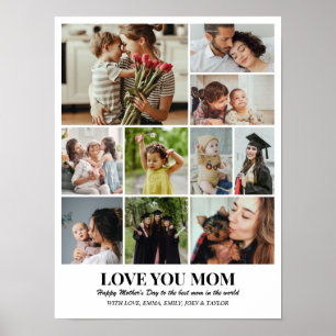 Poster Grade de Colagem de Fotos Personalizada 10 Fotos 1