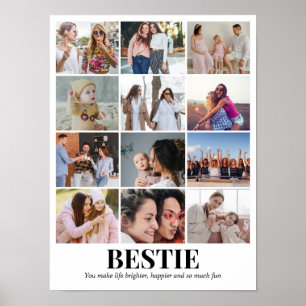 Poster Grade de Colagem de Fotos Personalizada 12 Fotos 1