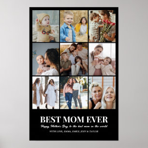 Poster Grade de Colagem de Fotos Personalizada 9 Fotos 12