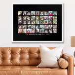 Poster Grade de Colagem de Fotos Quadrada 45 com Texto -<br><div class="desc">Use 45 fotos SQUARE para criar uma colagem pessoal de fotos. Este layout moderno e limpo inclui um bloco de texto em uma fonte san serif para adicionar um nome de família ou um nome. A cor de fundo pode ser alterada na área personalizar. ***Para obter melhores resultados para este...</div>