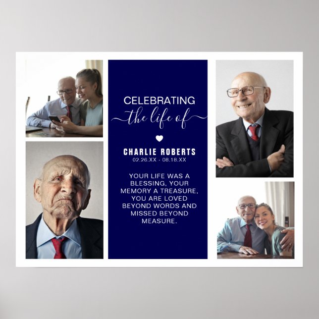 Poster Grade de Fotos Moderna Memorial | Funeral (Frente)