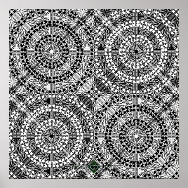 Pôster Grade de Mandala Reflexiva (Frente)