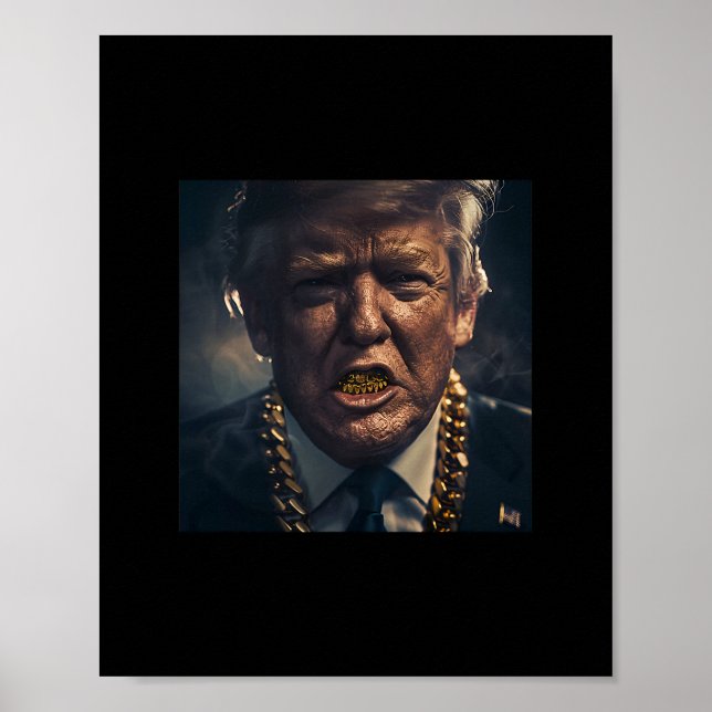 Poster Grade de ouro de Donald Trump (Frente)