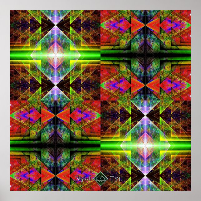 Pôster Grade de Prisma Triangular 2 (Frente)