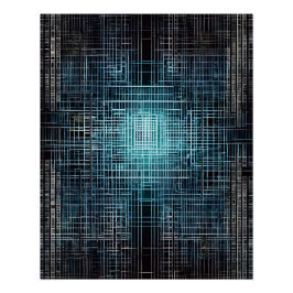 Pôster Grade de Tecnologia: Arte Digital Elegante