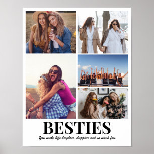 Poster Grade personalizada de colagem de fotos 5 imagens