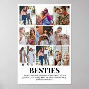 Poster Grade personalizado de colagem de fotos 9 fotos 12