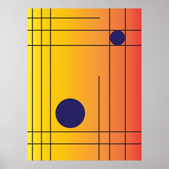 Poster Grade Solar nº 1 — Arte de Parede Geométrica Moder (Frente)