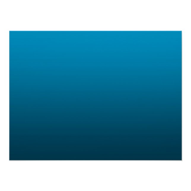 Pôster Gradient Blue - deep to light | Mood Background | (Frente)