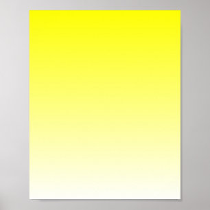 Pôster Gradiente Amarelo a Branco