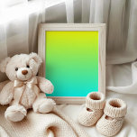Pôster Gradiente Amarelo para Aqua<br><div class="desc">Amarelo a aqua gradient para adicionar mensagem de texto a...  ou uma imagem.</div>