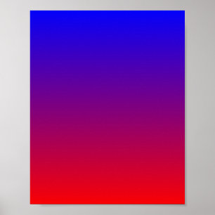 Pôster Gradiente Azul a Vermelho