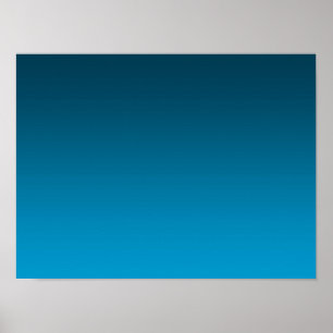 Poster Gradiente Azul - claro a profundo Fundo de Humor