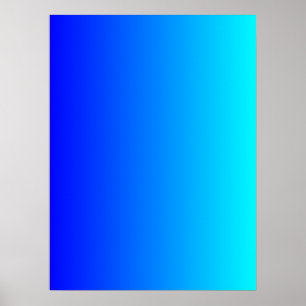 Pôster Gradiente Azul para Aqua