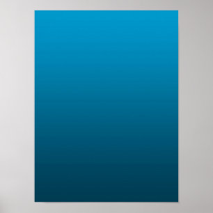 Poster Gradiente Azul - profundo a claro Fundo de Humor