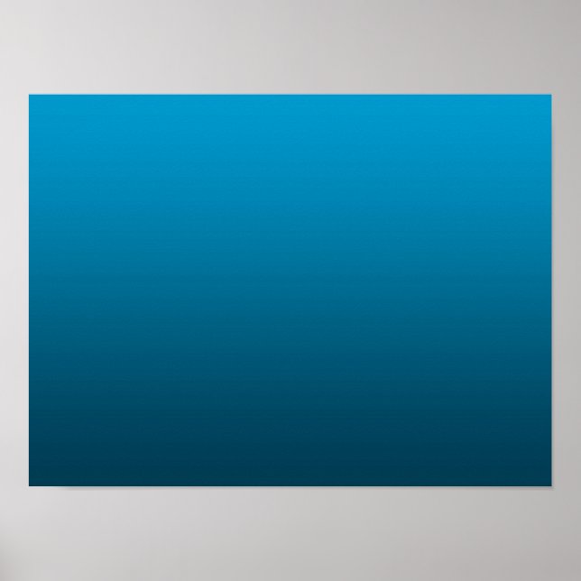 Poster Gradiente Azul - profundo a claro | Fundo de Humor (Frente)