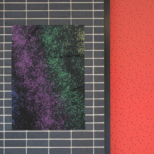 Poster Gradiente cósmico roxo-verde, sombras escuras. (Criador carregado)
