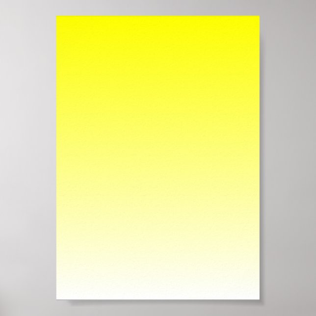 Pôster Gradiente de Amarelo para Branco (Frente)