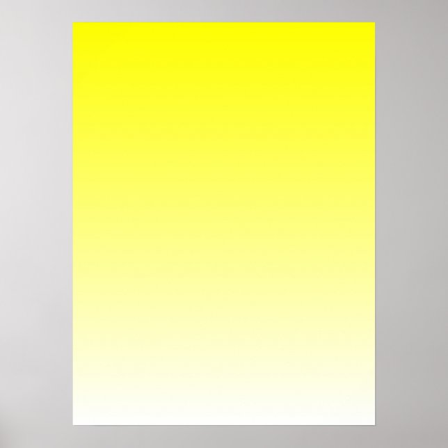 Pôster Gradiente de Amarelo para Branco (Frente)