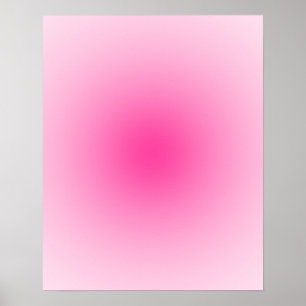 Poster Gradiente de Aura de Rosa Pastel para Rosa Vibrant