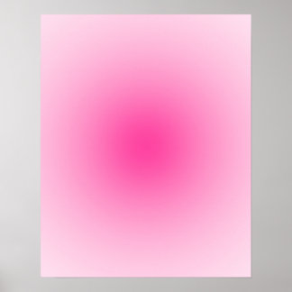 Poster Gradiente de Aura de Rosa Pastel para Rosa Vibrant