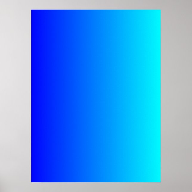 Pôster Gradiente de Azul para Aqua (Frente)