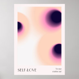 Poster Gradiente de Efeito Aura Colorido Vintage