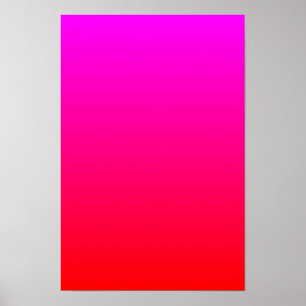 Pôster Gradiente de Magenta a Vermelho