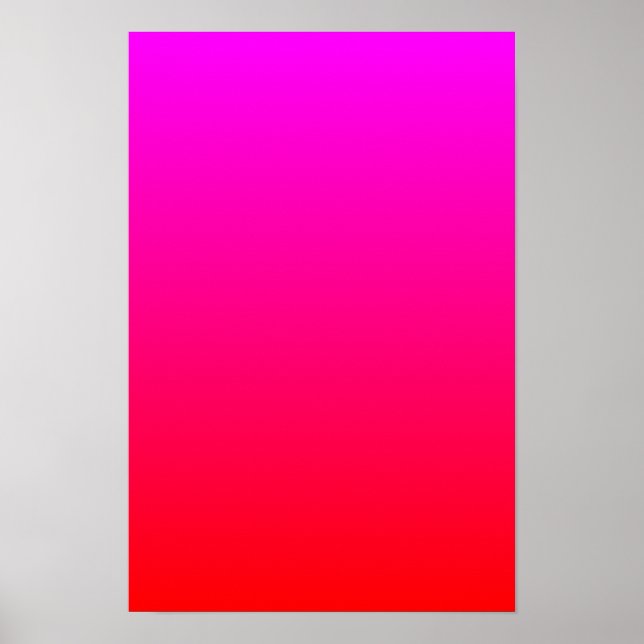 Pôster Gradiente de Magenta a Vermelho (Frente)