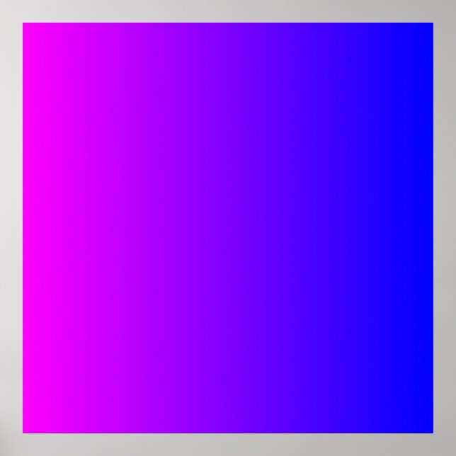 Poster Gradiente de Magenta para Azul (Frente)